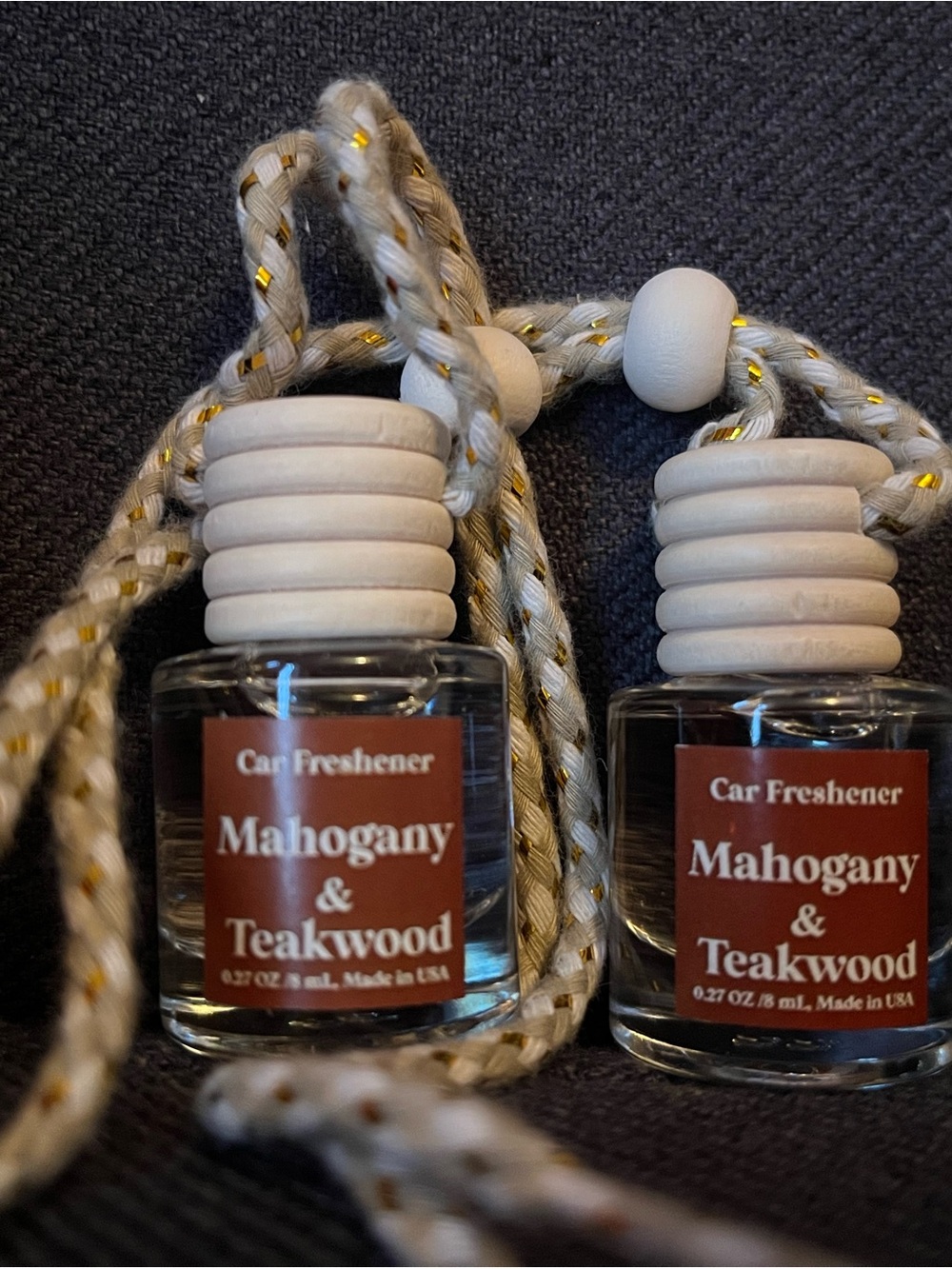 Mahogany & Teakwood Car Air Freshener (Set of 2)